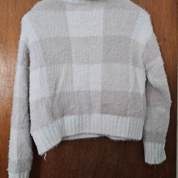 Jessica Simpson Plaid Fuzzy Zipper Sweater Jacket Lot of 3 - Picture 4 of 9